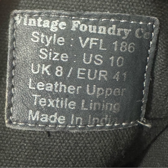 Vintage Foundry Co Black Leather Combat Boots Size 10 Gemma - Picture 2 of 3
